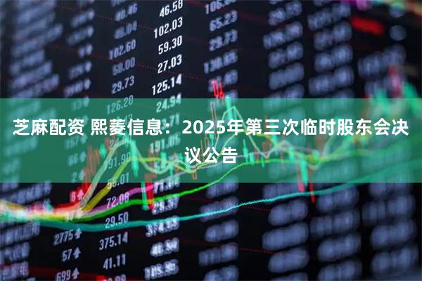 芝麻配资 熙菱信息：2025年第三次临时股东会决议公告