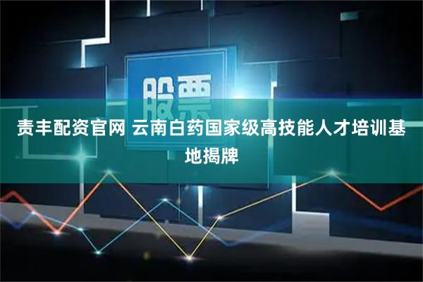 责丰配资官网 云南白药国家级高技能人才培训基地揭牌